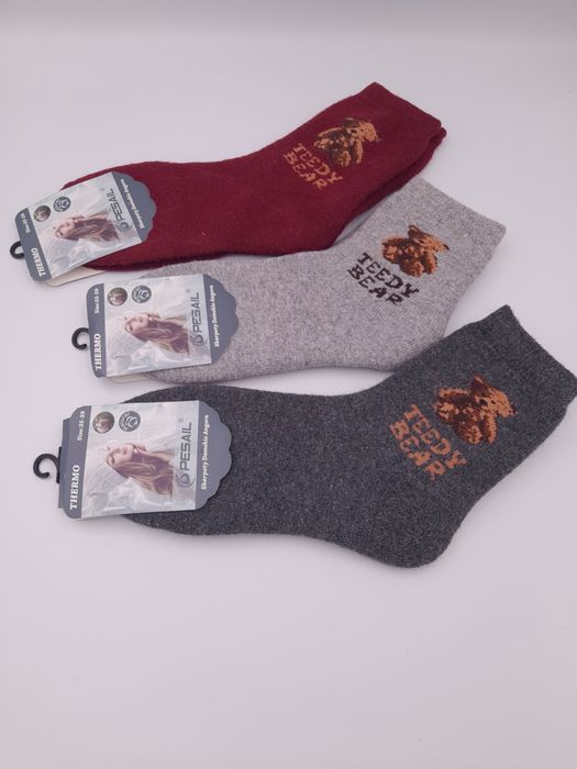 3 pary ciepłych skarpetek angora rozmiar 35-39