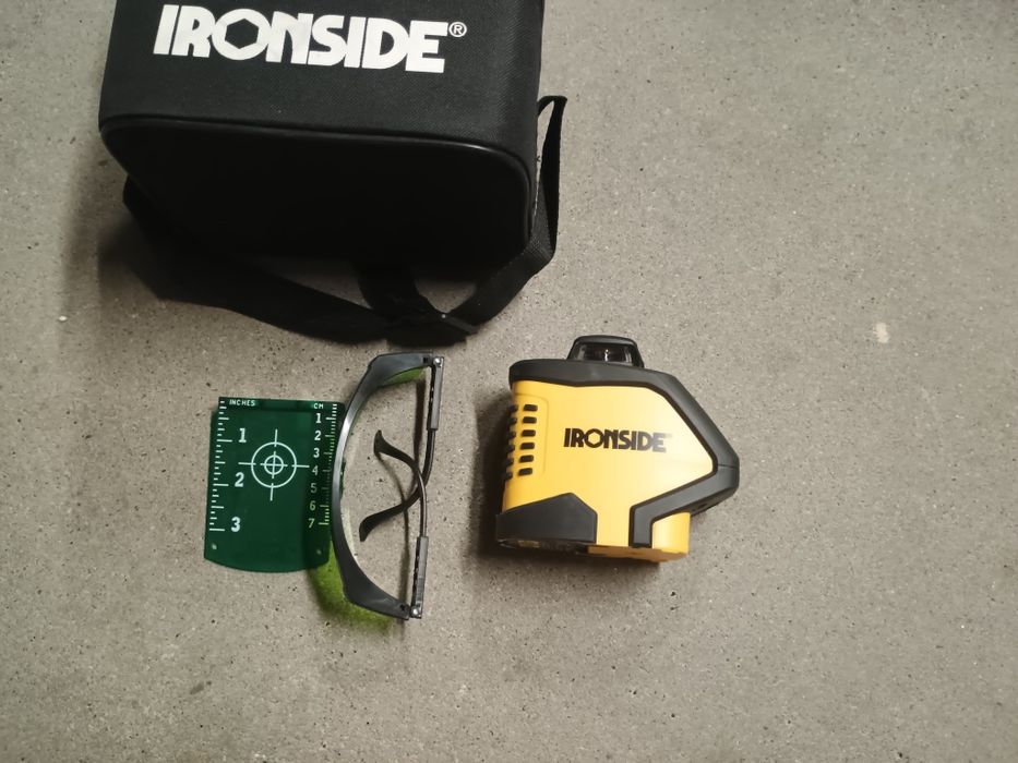 Laser samopoziomujacy Ironside zielony niwelator poziomica