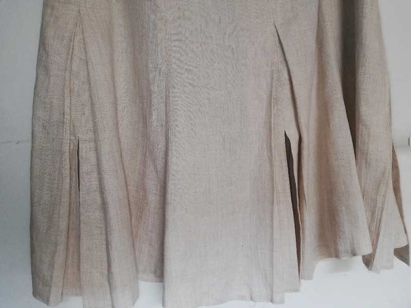 Piekna spodnica lniana w kontrafaldy 42 Bardehl