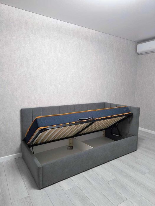 Ліжко з підйомним механізмом М'яке кутове ліжко (Кароліна\Еверест)