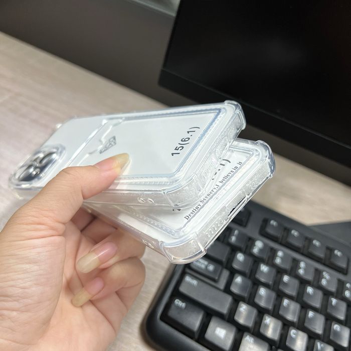 Прозорий чохол з кишенею для IPhone 7-17 Pro Max