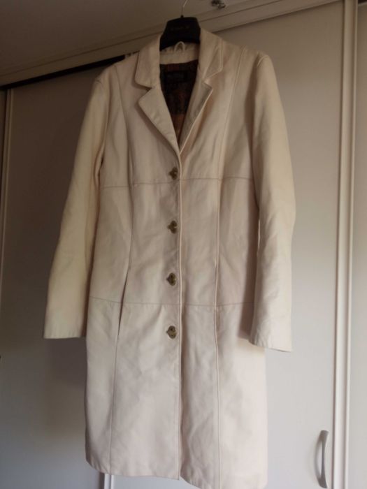 Skórzany płaszcz damski