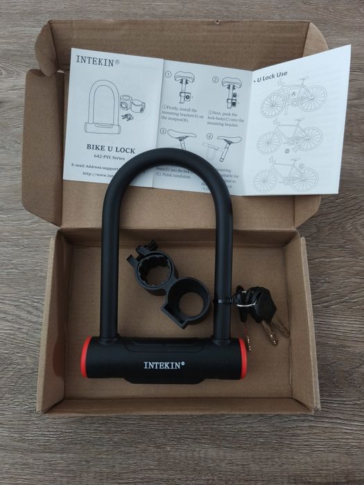 Zapięcie rowerowe INTEKIN U Lock 642-PVC Series