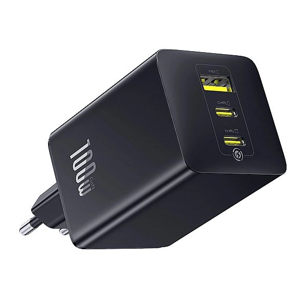 Ładowarka sieciowa Baseus EnerFill FE11/100W 2 x USB-C + USB-A - czarn