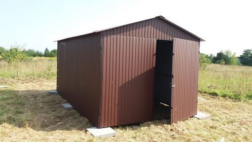 Garaż Blaszany Dwuspadowy Kolor 3x5 Garaże Blaszane Wiaty Hale