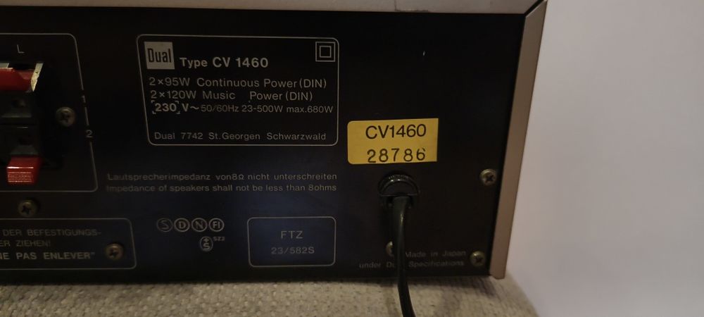 DUAL CV 1460 – wzmacniacz stereo – klasyczny niemiecki Hi-Fi