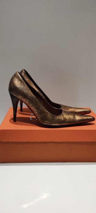 Złoto - srebrne metaliczne szpilki