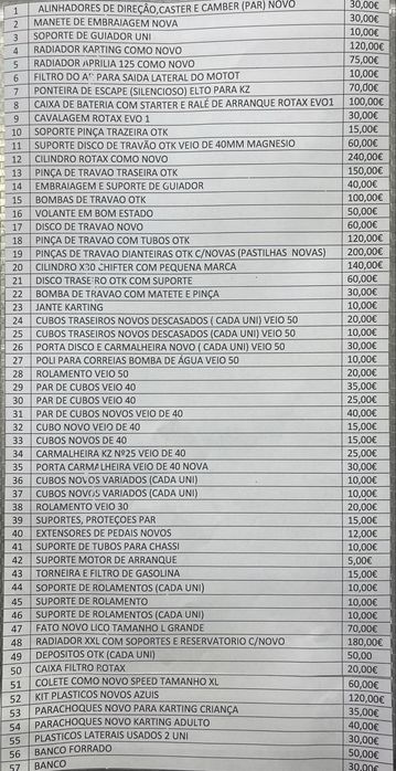 Fato e colete para karting