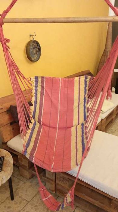 Cadeira de baloiço em tecido