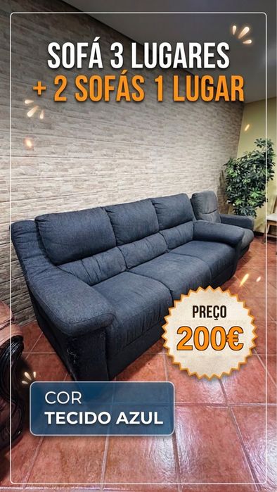 Sofá 3 lugares + 2 individuais