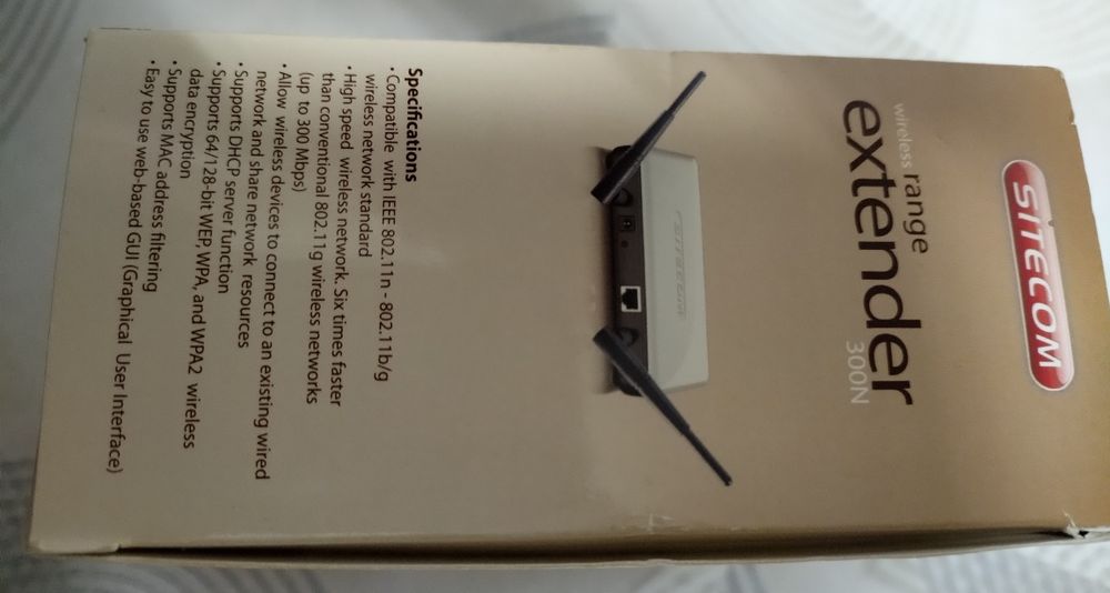 Wifi range extender Sitecom 300 Mbps