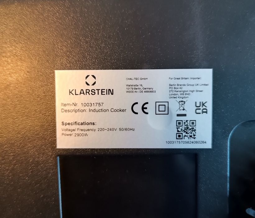 Плита індукційна Klarstein VariCook Slim 2