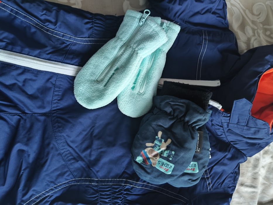 Fato neve criança, 18 meses e luvas