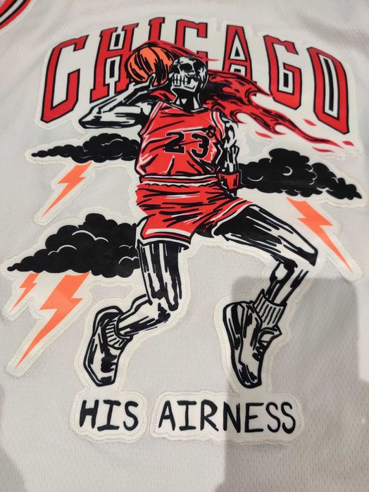 Air Jordan ordan 23 jego powietrzność M koszulka męska biała jak nowa NBA Chicago Bulls his airness