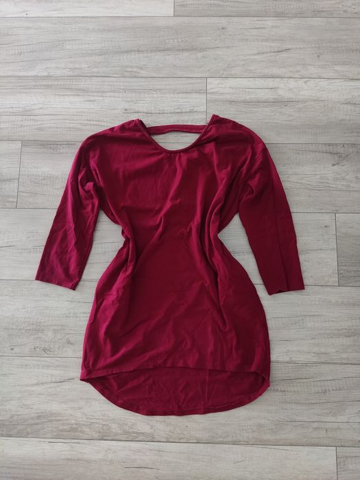 Tuniko-sukienko bluzka w kolorze bordowym L
