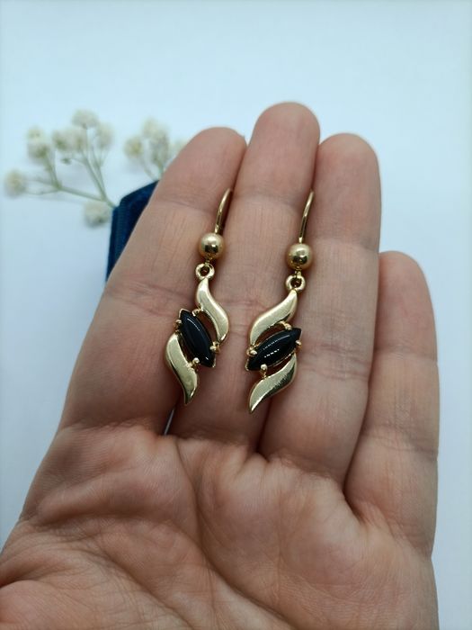 Klasyczne kolczyki ze złota, złoto pr 585