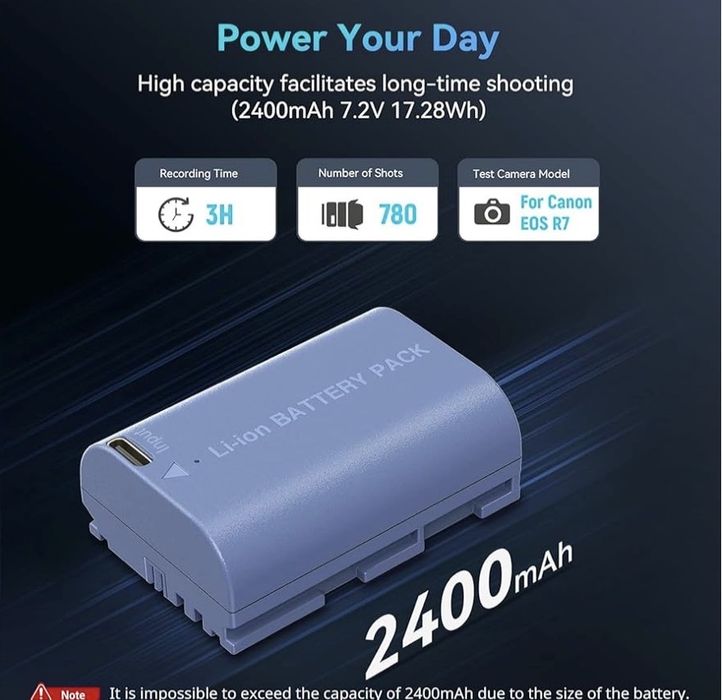 Акумулятор SmallRig LP-E6NH USB-C (4264) для Canon – Заряджайте будь-де!