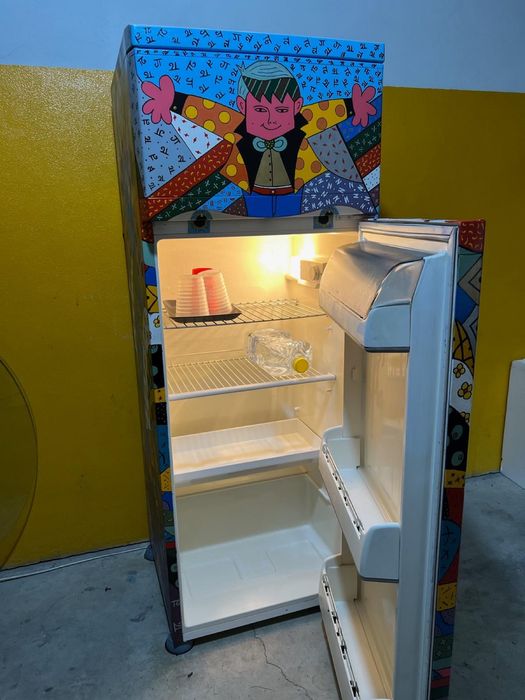 Frigorifico com pinturas artisticas