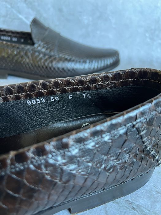 Santoni туфли мужские кожа питона 41.5