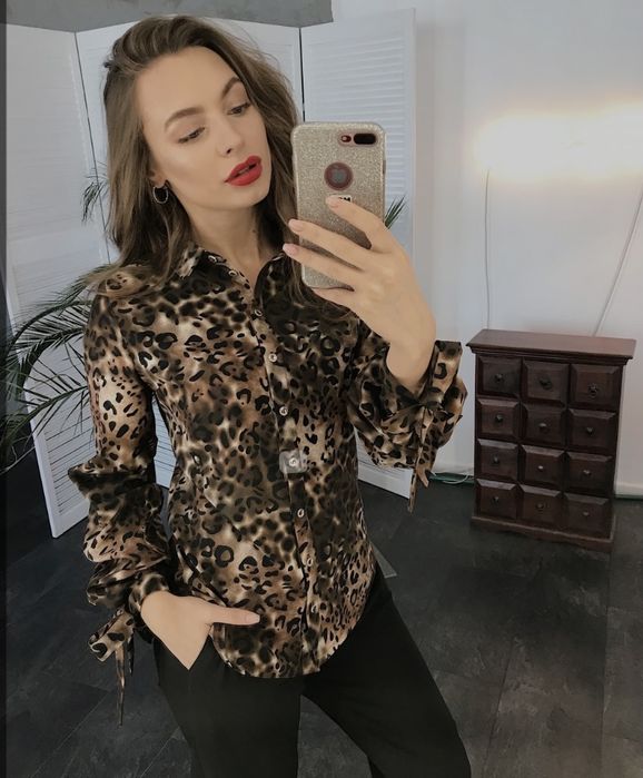 Трендовая леопардовая блуза