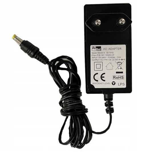 3 x Zasilacz impulsowy wtyczkowy 15V 1.5A 22,5W  wtyk:4,8mm x 1,7mm