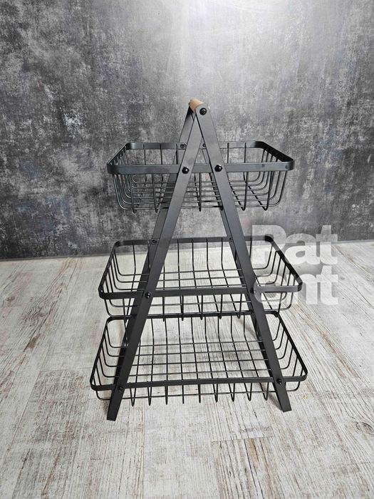 Stojak z koszykami na owoce warzywa do kuchni akcesoria 3 poziomy