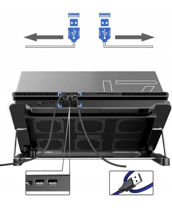 Podstawka chłodząca pod laptop do 17" wentylator LIANGSTAR