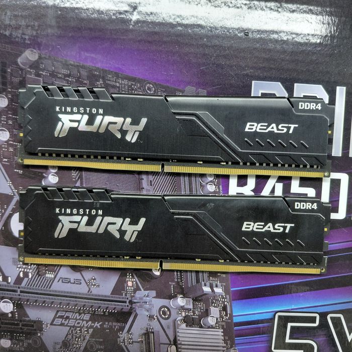 Комплект  AM4: Ryzen 5 5500 + Asus PRIME B450M K + Kingston  Fury 32gb 3200 mhz
