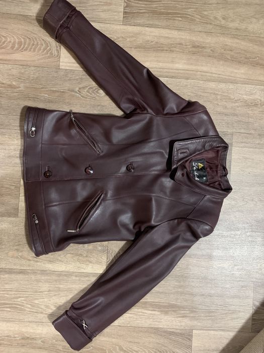 Женский кожаный плащ/женская кожаная куртка