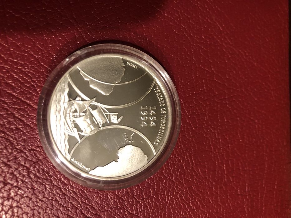 Moeda prata comemorativa tratado tordesilhas 1994