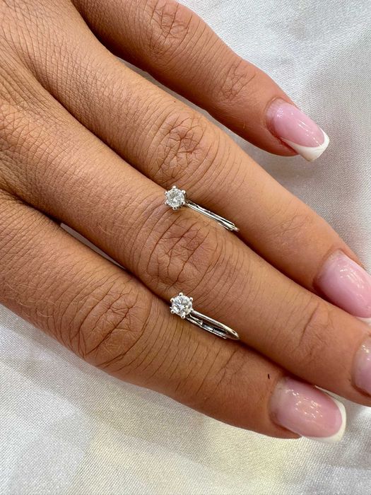 Kolczyki z diamentami naturalnymi 0.24 CT