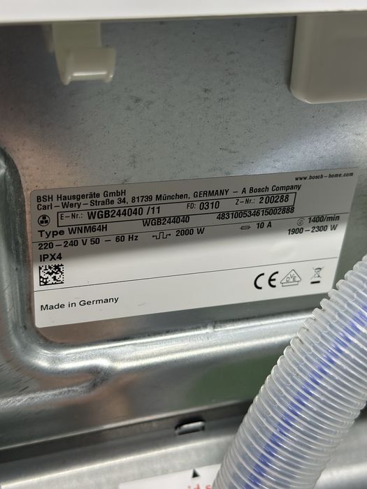 Пральна машина Bosch Serie 8 4D Wash System WiFi 9 kg Germany 2024 рік