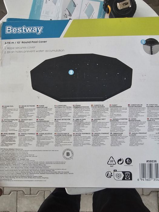 Capa piscina 300 nova por abrir