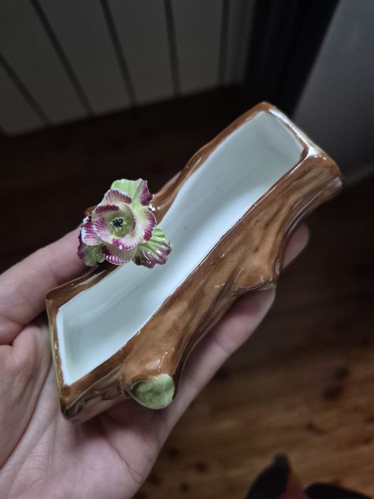 Wazonik vintage porcelanowy drzewo konar drzewa i kwiat Anglia