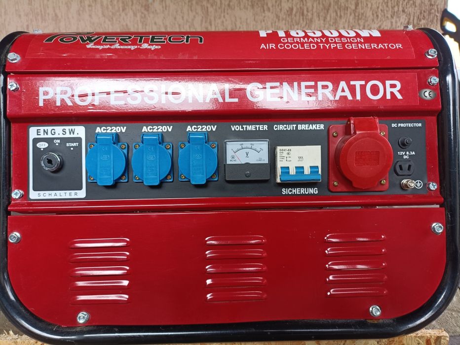 Генератор PT8500W бензиновий, трьохфазний, 2,5 кВт.