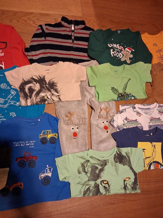 Paka ubrań r 110 Endo bluzki t shirty spodnie święta