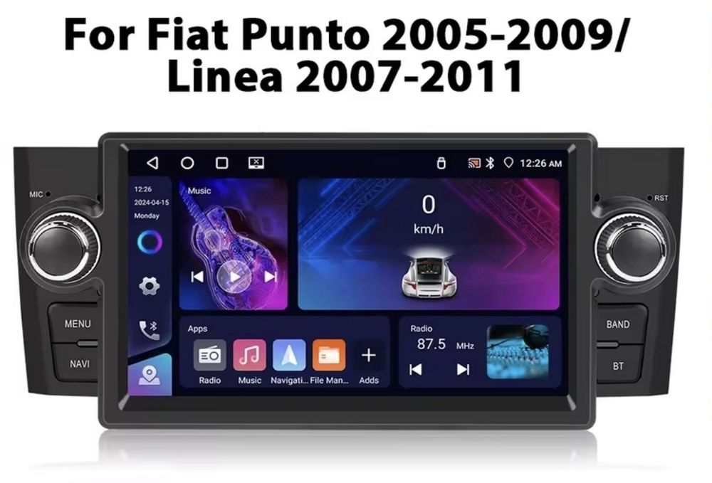 Radio Android Carpley Fiat Grande Punto,Linea