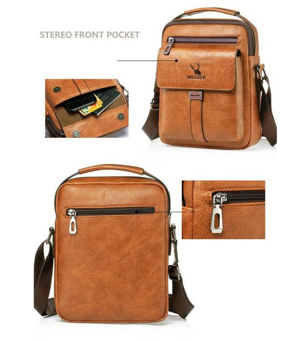 Мужская плечевая многофункциональная городская сумка - Цвет	Терракота