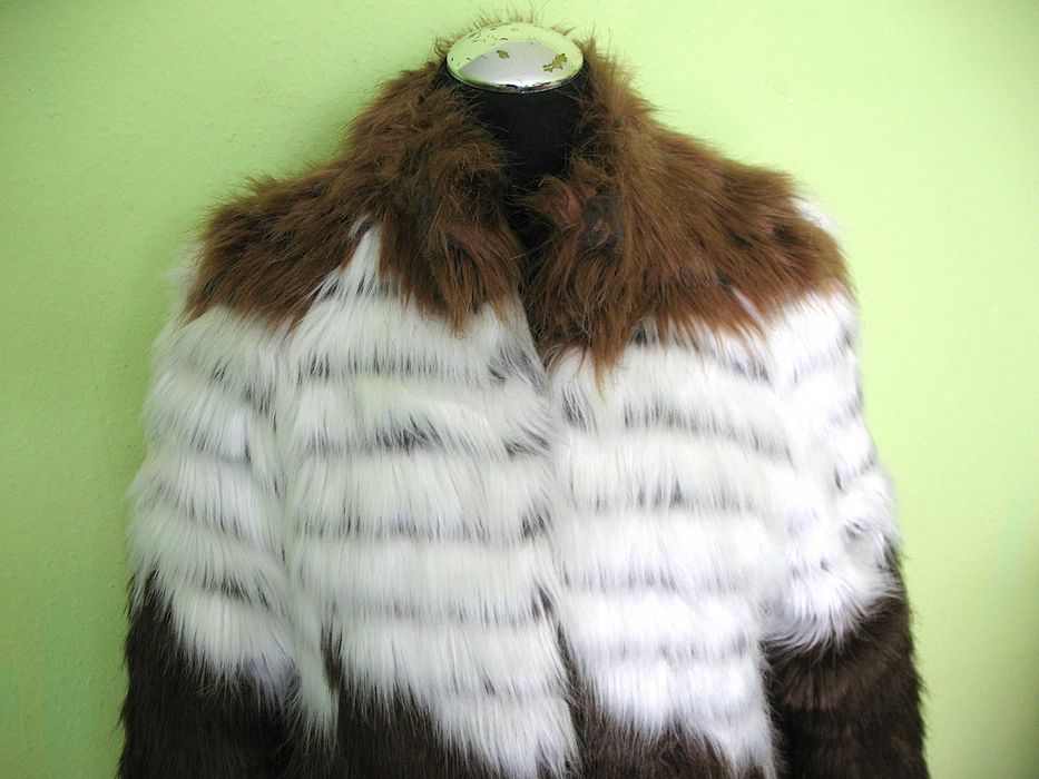Płaszcz - palto - Sztuczne futro - 40 L biust 98 cm