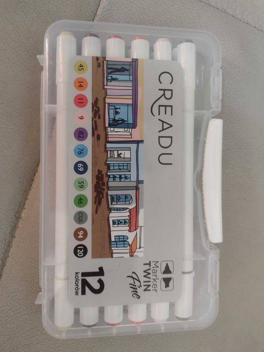 Zestaw markerów Fine, Creadu, 12 sztuk