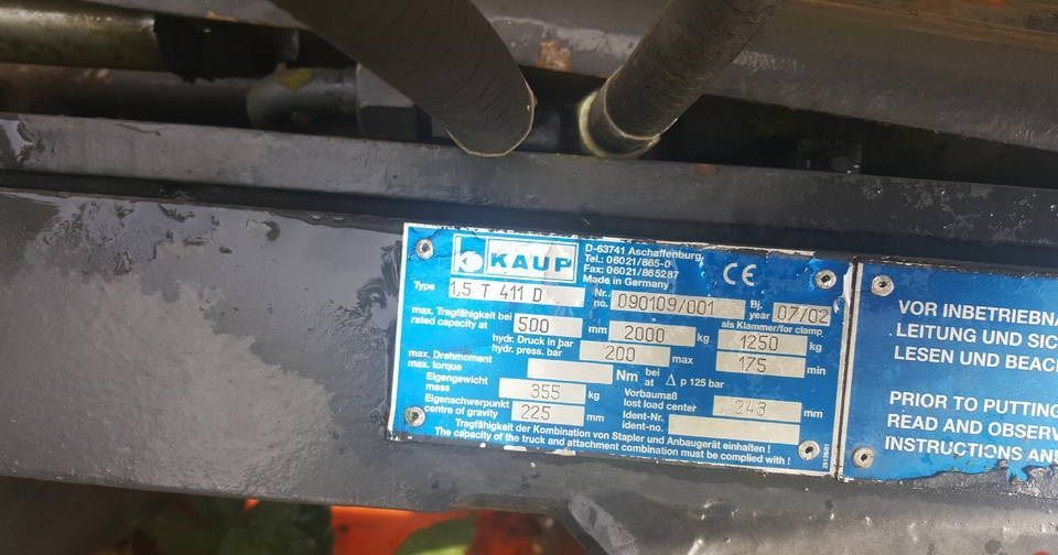 Chwytak widłowy KAUP obrotowe widły wózek widłowy