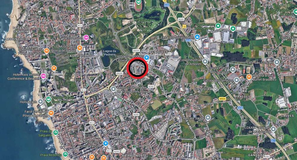 Apartamento T1 com varanda e garagem fechada, Póvoa de Varzim