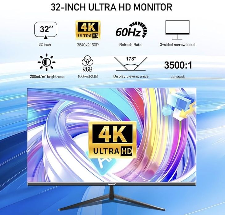 4K 32 дюймовий монітор Gawfolk GF320F