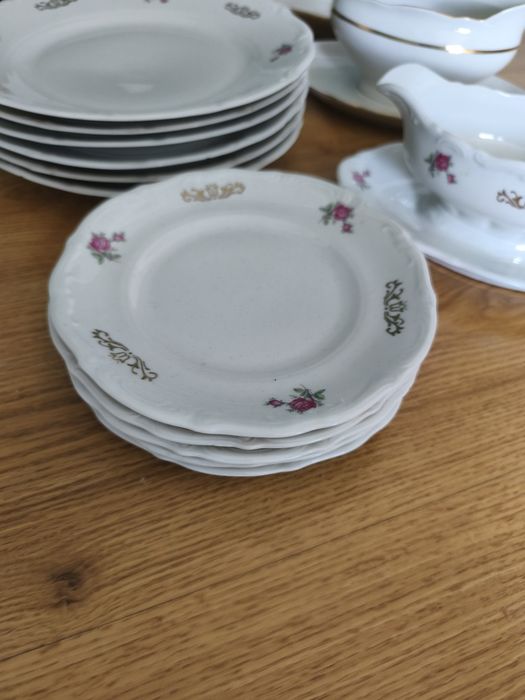 Serwis obiadowy porcelanowy Bogucice z Katowic PRL Porcelana