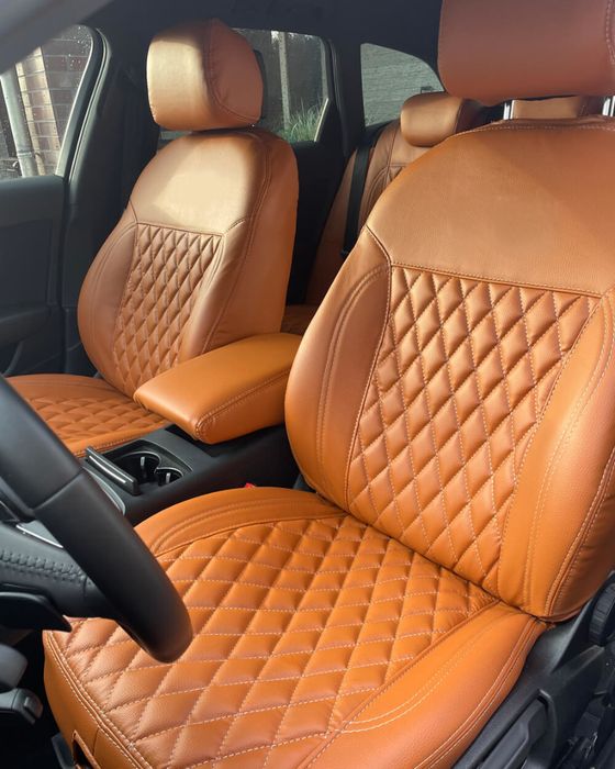 Pokrowce na fotele do Ford Transit Custom 3 os. Pikowane Szyte ręcznie