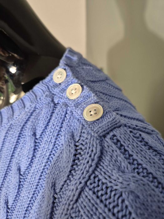 Sweter damski niebieski oryginalny markowy Land's End S 36