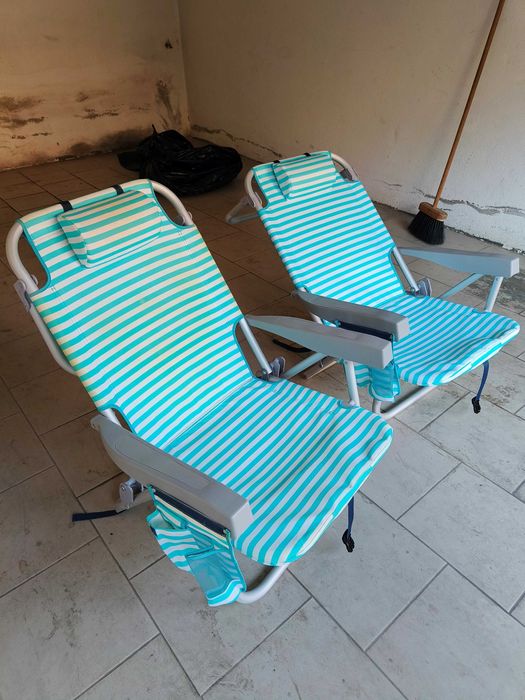 2 Cadeiras / espreguiçadeiras de praia