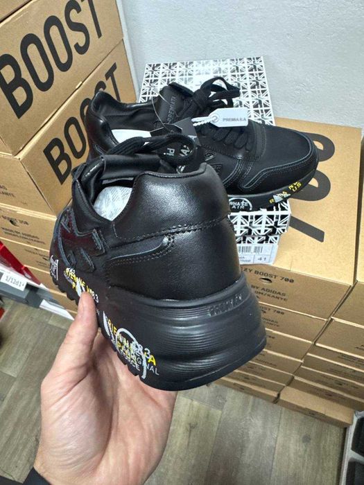 Мужские кроссовки Premiata mick black / Премиата черные 41 42 43 44 45