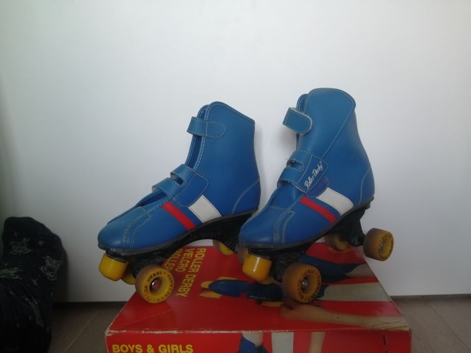 Wrotki vintage PRL roller derby vrlcro roller skates