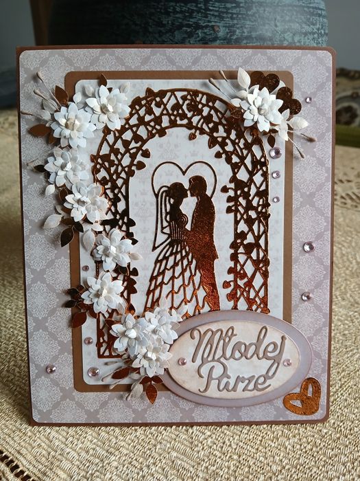 Kartka okolicznościowa z okazji Ślubu, hand made